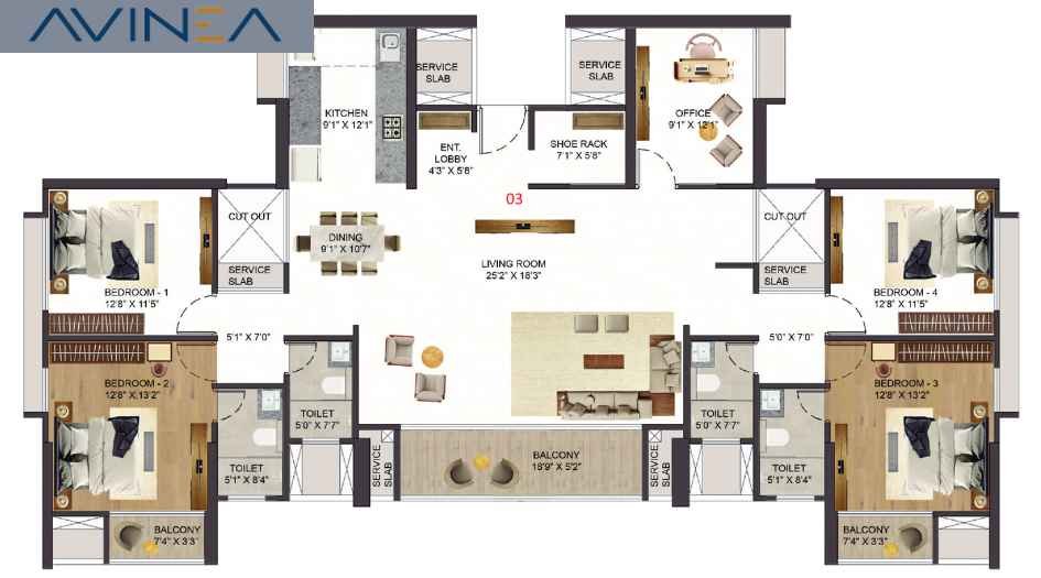 Vyom-Sigma-Avinea-Couplet Floor Plan-image-3